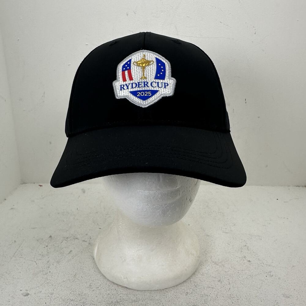 NWT Walter Hagen Golf 2025 Ryder Cup Logo Bethpage Black Strapback Hat Cap - Picture 2 of 8